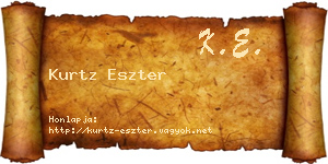Kurtz Eszter névjegykártya