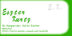 eszter kurtz business card